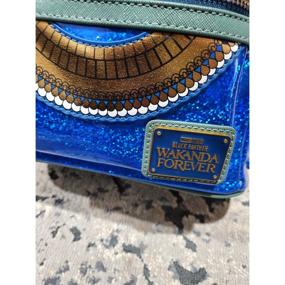 Loungefly Marvel Namor Wakanda Forever Cosplay Mini Backpack Blue Glitter New main image 4